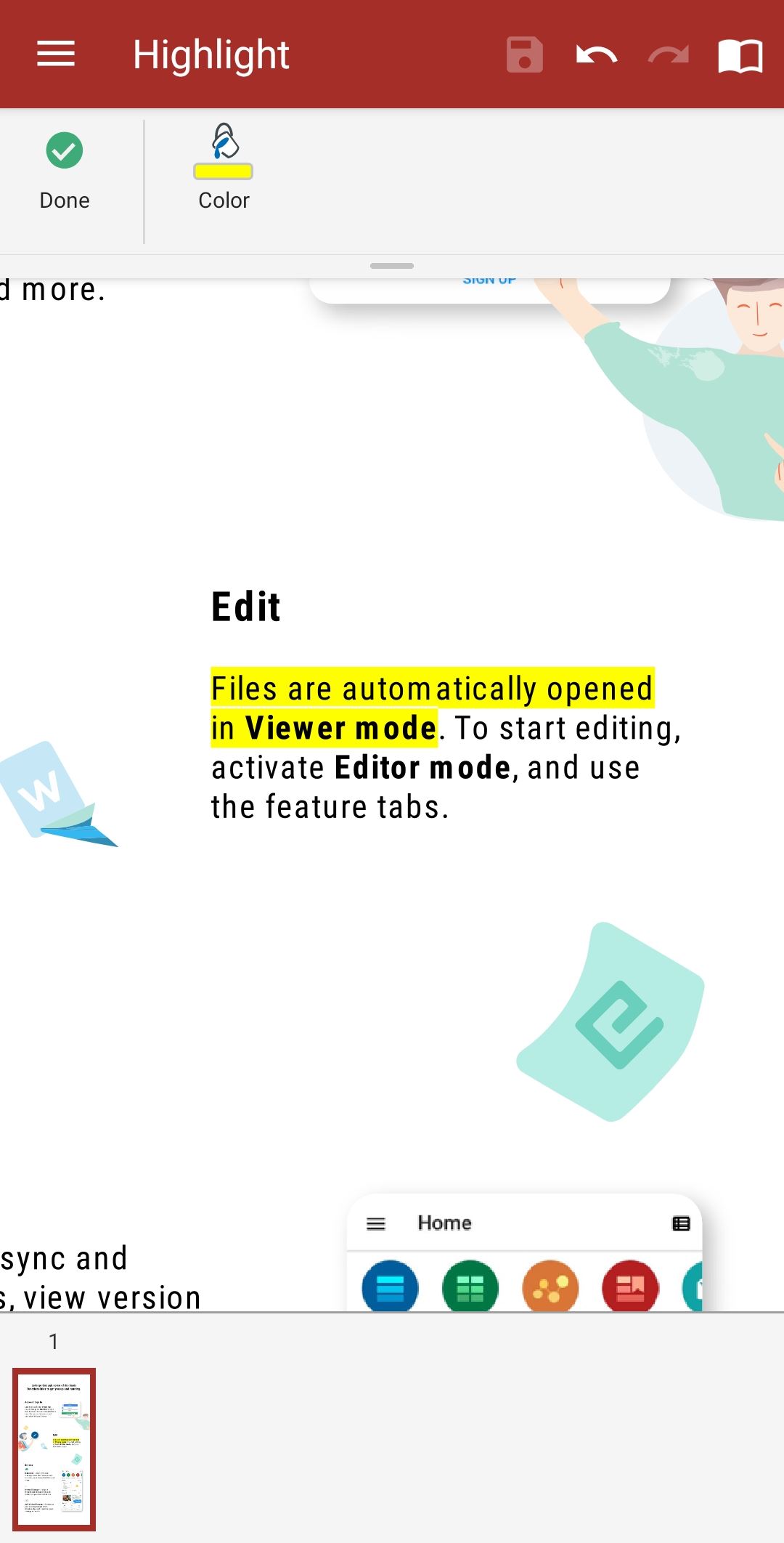 Markup text in PDF Highlight, Strikethrough and the Underline (Android